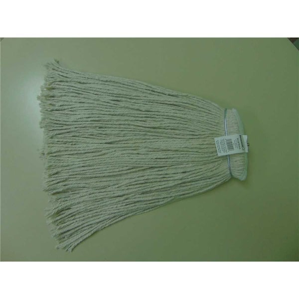 24 oz. 4-Ply Natural Cotton Metal Screw Type Headband Cut End Mop Head, 6PK